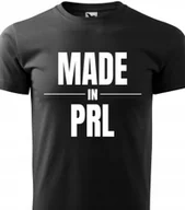 Piżamy damskie - Piżama Męska Czarna Koszulka + Szare Spodenki MADE IN PRL Wzory Rozmiar XL - miniaturka - grafika 1