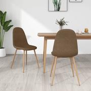 Krzesła - vidaXL Krzesła stołowe 2 szt. brązowe tapicerowane tkaniną 325598 - miniaturka - grafika 1