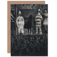Kartki okolicznościowe i zaproszenia - Georges Pierre Seurat Sidewalk Show Fine Art kartka okolicznościowa plus koperta pusta w środku - miniaturka - grafika 1