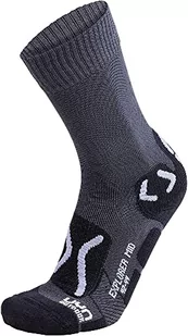 UYN UYN męskie skarpety trekkingowe Outdoor Explorer MID Man czarny Anthracite/Pearl Grey 35-38 S100048 - Skarpetki damskie - miniaturka - grafika 1