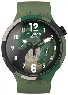 Zegarek Zegarek Swatch SB05G108-5300 LOOK RIGHT THRU GREEN PAY! - Zegarki męskie - miniaturka - grafika 1