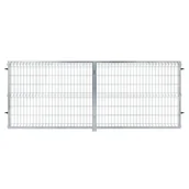 Bramy garażowe - NATERIAL Brama dwuskrzydłowa Modus 4x1.5 m srebrna - miniaturka - grafika 1