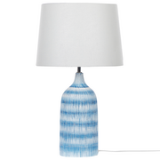 Lampy stojące - Lumarko Lampa Stołowa Ceramiczna Niebieska Georgina - miniaturka - grafika 1
