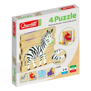 Quercetti Puzzle Jungle, drewniane klocki - Puzzle - miniaturka - grafika 3