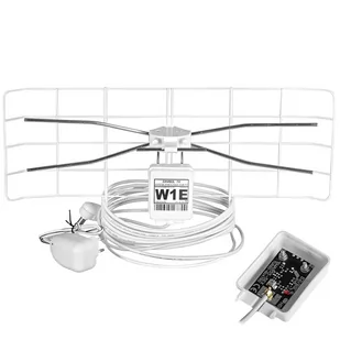 Antena pokojowa siatkowa white  W1E MUX123 8 Davbol - Anteny TV - miniaturka - grafika 1