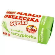 Masło i margaryna - Sobik Masło osełeczka górska o smaku szczypiorku 80 g - miniaturka - grafika 1