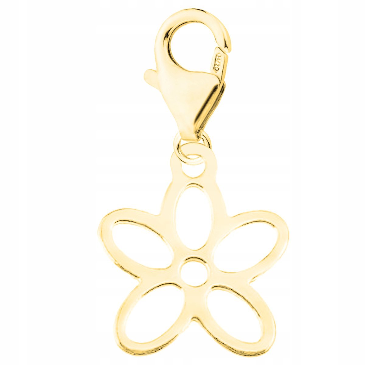 Zawieszka złota wisząca Kwiatek srebro 925