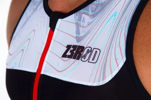 ZEROD Strój triathlonowy rozpinany z przodu START noisy glitch - Bielizna sportowa męska - miniaturka - grafika 4