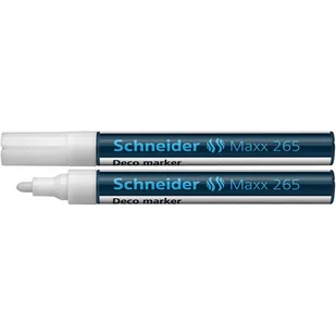 Marker kredowy SCHNEIDER Maxx 265 Deco 2-3mm okrągły biały - Markery do tablic - miniaturka - grafika 1