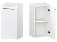 Szafki łazienkowe - Słupek Łazienkowy ATH 35 cm DD Prawy - Biały Mat - Uchwyty Chromowane - miniaturka - grafika 1