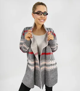 CIEPŁY Sweter Kardigan narzutka KRATA-L/XL - Swetry damskie - miniaturka - grafika 1