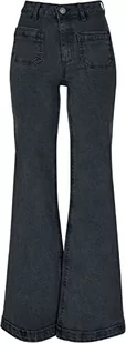 Urban Classics Damskie spodnie jeansowe w stylu vintage, Black washed, 27 - Spodnie damskie - miniaturka - grafika 1