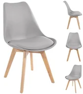 Krzesła - Mufart Zestaw 4 szarych krzeseł do jadalni/salony bądź gabinetu ATTE model_3317_4-MARK-ATTY16 - miniaturka - grafika 1