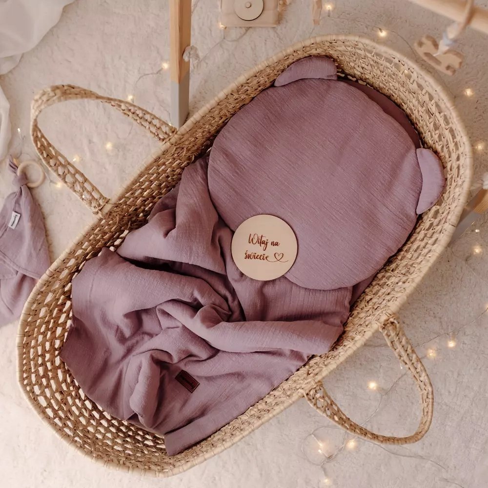 Pościel Przedszkolaka Muślinowa A'la Len100x130 Lawendowy