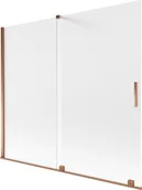 Parawany nawannowe - Mexen Velar parawan nawannowy 2-skrzydłowy rozsuwany 180 x 150 cm, szron, różowe złoto - 896-180-000-31-60 - miniaturka - grafika 1