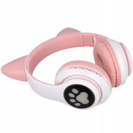 Słuchawki - Protect Słuchawki nauszne dla dzieci Kocie uszy różowe - miniaturka - grafika 1
