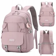 Plecaki szkolne i tornistry - Pakowany Plecak Szkolny Młodzieżowy Z Uszami Króliczek Róż Pink Rok Szkolny - miniaturka - grafika 1