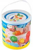 Zabawy w naśladowanie dorosłych - Malplay, Owoce I Warzywa Drewniane Do Krojenia W Wiaderku - miniaturka - grafika 1
