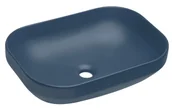 Umywalki - Granatowa prostokątna umywalka ceramiczna C7-E10 - miniaturka - grafika 1
