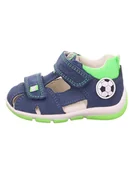 Buciki dla niemowląt - superfit Skórzane półsandały w kolorze granatowo-zielonym - miniaturka - grafika 1