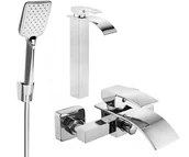 Zestawy baterii łazienkowych - Mexen Aries R62 zestaw wannowy, chrom - 744813R62-00 - miniaturka - grafika 1