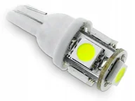 Żarówki samochodowe - ŻARÓWKA W5W 5 LED T10 ŻARÓWKI BIAŁE POSTOJOWE - miniaturka - grafika 1