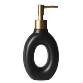 Mydelniczki i dozowniki mydła - Dozownik Aldo 9,5 x 5,2 x 19,8 cm czarno-złoty - miniaturka - grafika 1