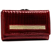 Portfele - Portfel Damski Skórzany JENNIFER JONES 14 cm Klamra I Klapka Skóra Naturalna Lakierowany JJ5245 - miniaturka - grafika 1