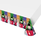 Dekoracje i nakrycia stołu na imprezę - GoDan Obrus foliowy "Królewska Impreza" 182 cm K6-OBRS - miniaturka - grafika 1