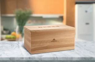 Chlebak drewniany NATUR - Pojemniki kuchenne - miniaturka - grafika 3