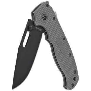 Nóż składany Demko AD20.5 Clip Point Grey Grivory, Black DLC D2 by Andrew Demko (205-D2-CP-DLC) - Noże - miniaturka - grafika 6