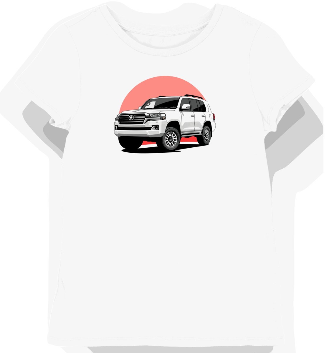 Koszulka damska biała z Motywem Klasycznego SUV-a S