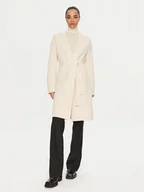 Swetry damskie - Calvin Klein Kardigan K20K208005 Beżowy Regular Fit - miniaturka - grafika 1