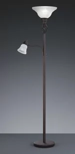 Trio T R I O Lampa podłogowa 1 x 40W E14 + 1 x 100W E27, Brązowy, seria 6102 (4602021-24) - - Lampy stojące - miniaturka - grafika 1