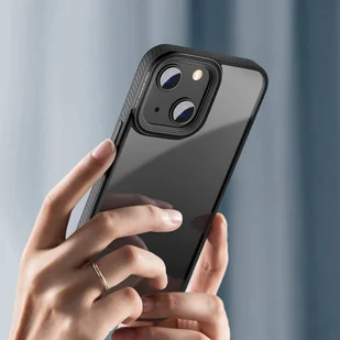 Baseus Crystal Phone Case pancerne etui do iPhone 13 z żelową ramką czarny ARJT000001 - Etui i futerały do telefonów - miniaturka - grafika 11