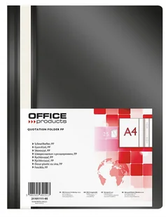 OFFICE PRODUCTS Skoroszyt A4 miękki op.25 - czarny - Teczki i skoroszyty - miniaturka - grafika 1