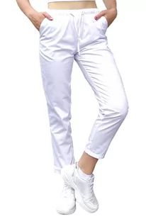 Cygaretki spodnie medyczne damskie ochronne kolor biały 3XL - Odzież medyczna - miniaturka - grafika 1