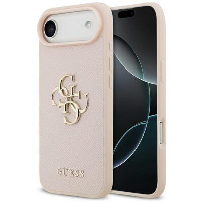 Etui GUESS Grained Big 4G & Classic Logo do Apple iPhone Air Różowy