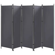Parawany - 5-panelowy składany parawan pokojowy 270 x 170 cm szary NARNI - miniaturka - grafika 1