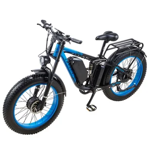 Rower elektryczny ORZELEBIKE K17, silnik 1000W*2, bateria 48V 25Ah, grube opony 26*4,0 cali, maks. zasięg 120km - Niebieski - Rowery elektryczne - miniaturka - grafika 1