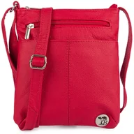 Torebki damskie - Skórzana torebka mała listonoszka wizytowa damska czerwona Beltimore A33 - miniaturka - grafika 1