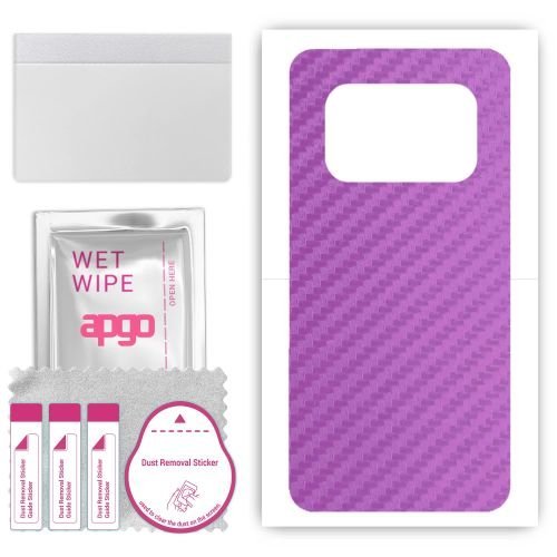 folia naklejka skórka strukturalna na TYŁ do Ulefone Armor 25T Pro - Carbon Fioletowy - apgo SKINS