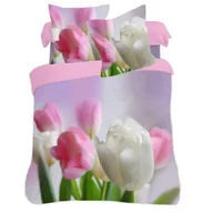 Pościel - Faro Bawełniana Pościel Flori 3D WZ002 Tulipan 09123 - miniaturka - grafika 1