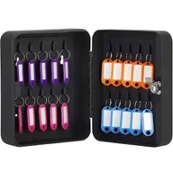 Zawieszki - Skrzynka na klucze z zawieszkami metalowy sejf, kasetka czarna - miniaturka - grafika 1