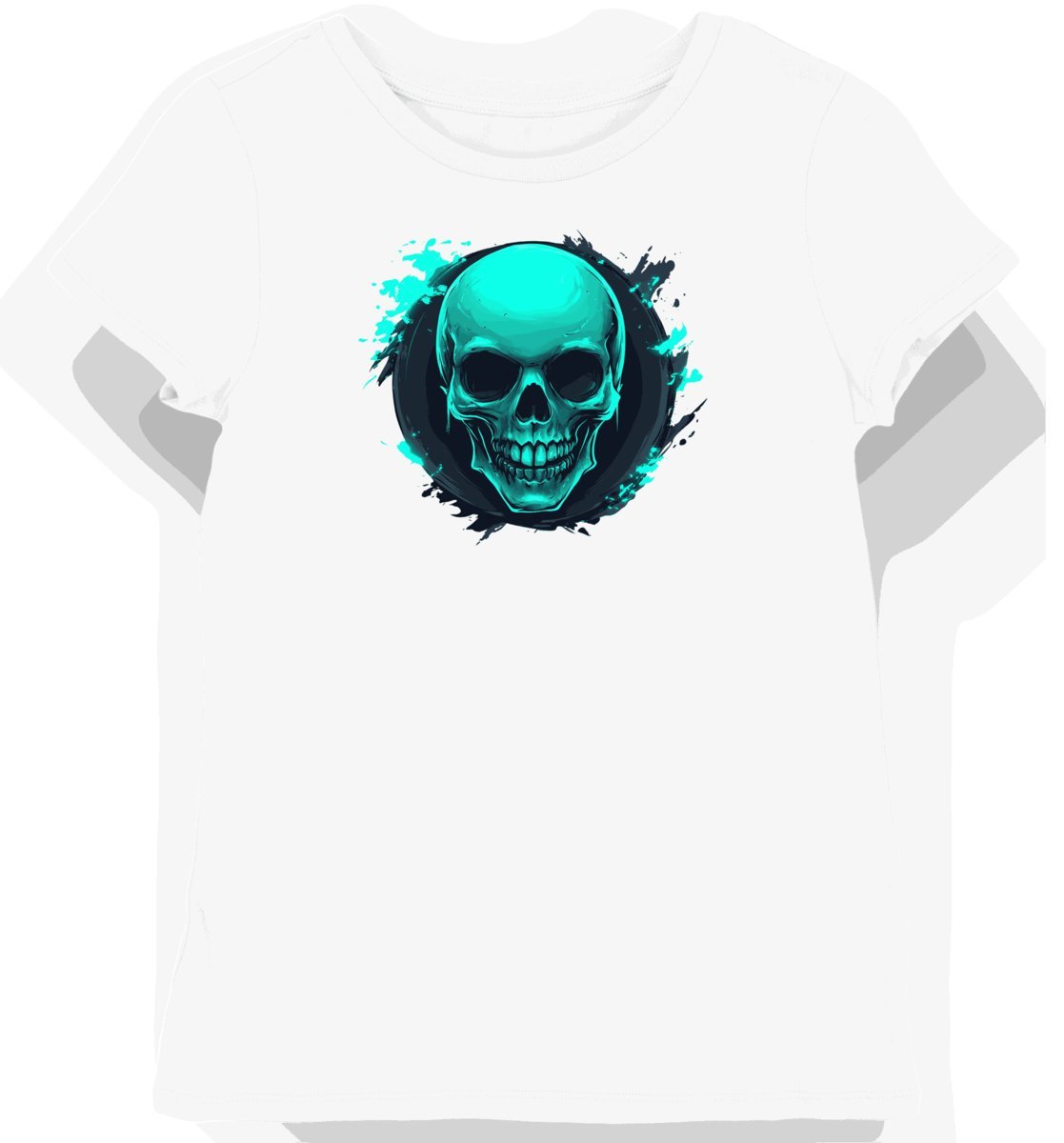 Koszulka damska biała z nadrukiem czaszki i drużyny e-sportowej XL