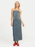 Sukienki - JJXX Sukienka jeansowa Tinga 12260695 Niebieski Slim Fit - miniaturka - grafika 1