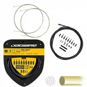 Części rowerowe - Jagwire Jagwire 2X Pro Shift Linka przerzutki - zestaw, stealth black 2020 Linki przerzutki i pancerze - miniaturka - grafika 1