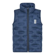 Kurtki i płaszcze dla chłopców - Lego Wear Chłopięca kamizelka pikowana z podszewką, wiatroszczelna, kamizelka puchowa, Ciemny granatowy, 146 - miniaturka - grafika 1
