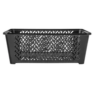 Pudła i pojemniki do przechowywania - Koszyk plastikowy 29,5 x 20 x 11 cm czarny - miniaturka - grafika 1