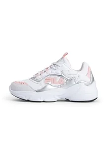 FILA Collene Logo Kids Sneakersy dziewczęce, Bia?e srebro, 32 EU - Buty dla dziewczynek - miniaturka - grafika 1